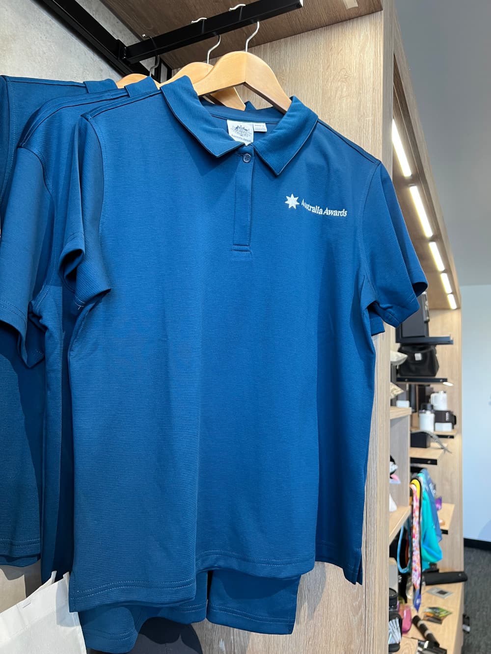 branded blue shirt promotional item